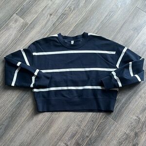 Lululemon Perfectly Oversized Cropped Crew Striped